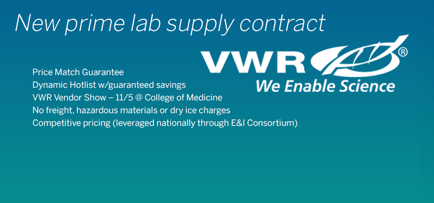 New Lab Supply Contract